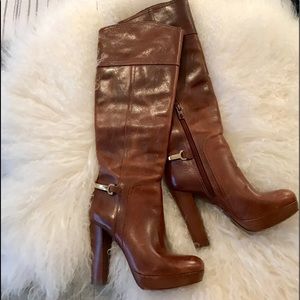 Tory Burch Leather Platform Boots “Jess”